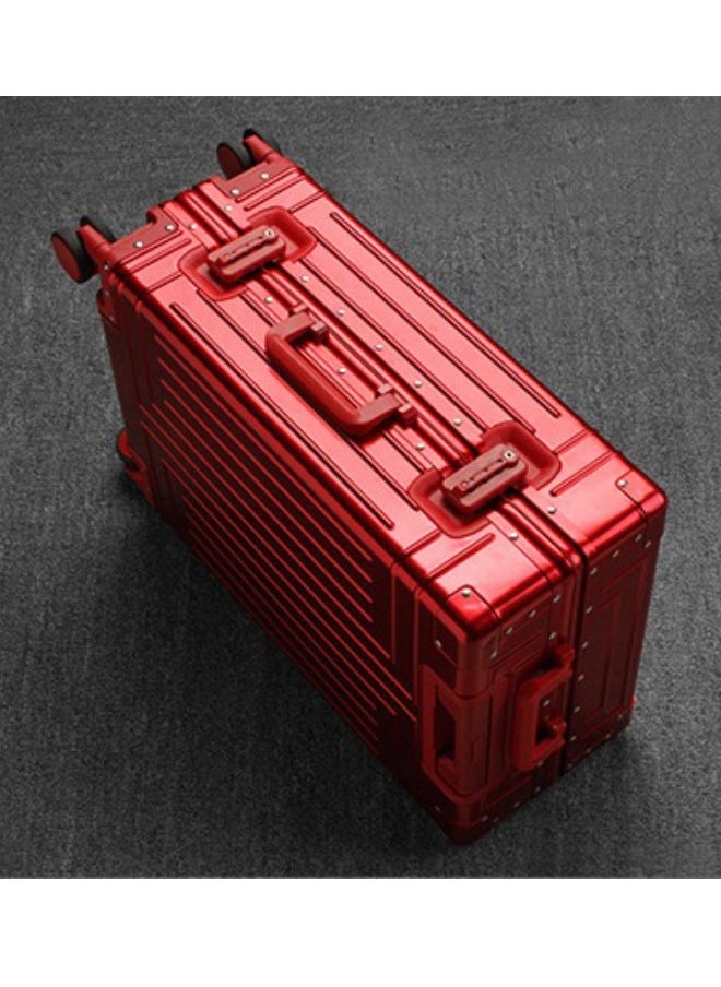 NKX - Set of 2 Hardcase Travel Suitcase Al-Mg Alloy Luggage Trolley With 4 Spinner Wheel 29" and 20" Inches - Image 1