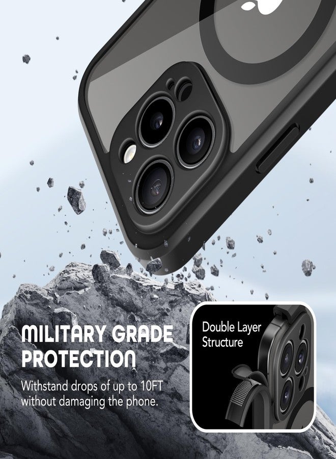 TIESZEN for iPhone 15 Pro Max Case, Compatible with MagSafe, Built-in Privacy Screen Protector and Camera Protection, Anti Spy Full Body Dustproof Shockproof Hard Phone Case 6.7", Black - Image 4