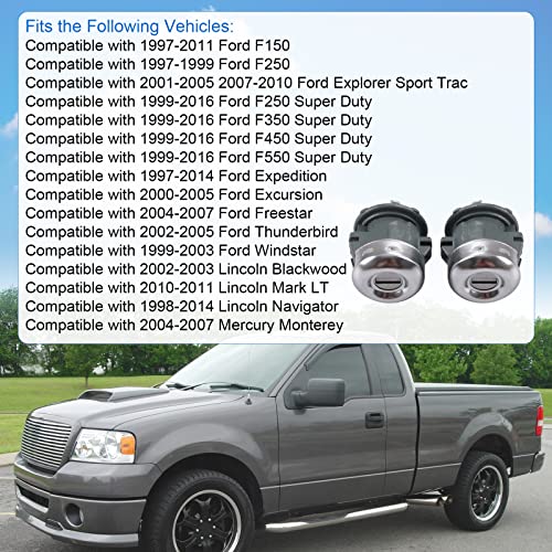 DICMIC أسطوانة قفل باب DICMIC مع مفتاح متوافقة مع فورد F150 F250 سوبر ديوتي 1997-2011 إكسبيديشن إكسرشن إكسبلورر فريستار استبدال# 7C3Z-1521990-A, 703362 - Image 4