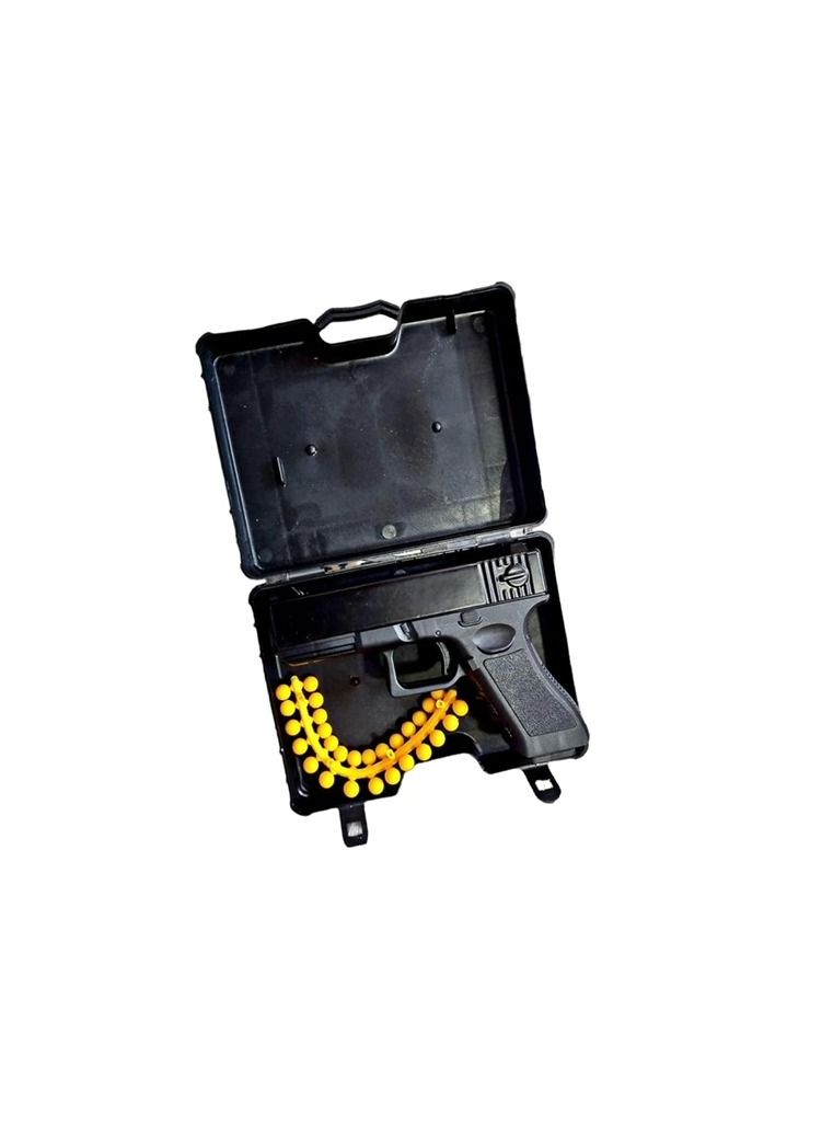 Small Iron Gun Game With a Bag And 28 Pieces of Soft Beads, Suitable For All Ages - Image 2