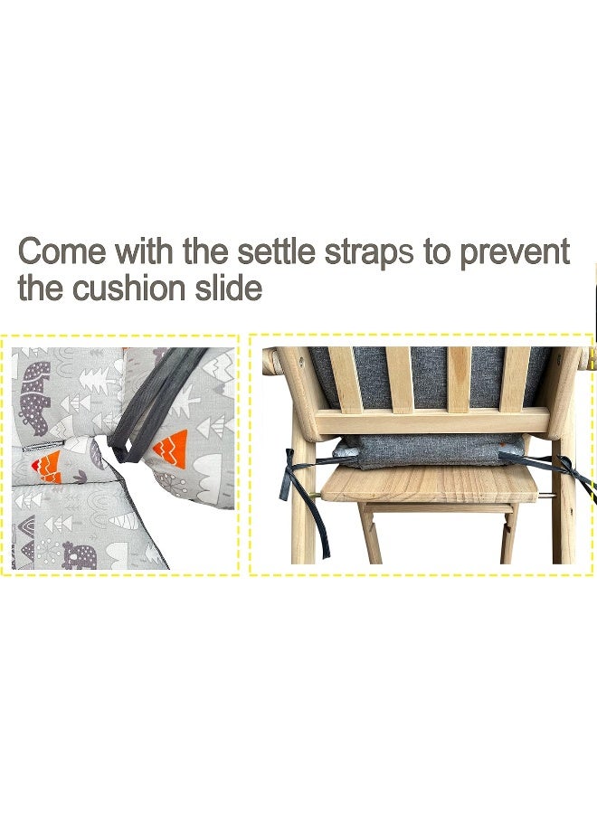 ZARPMA وسادة زاربما لكرسي الأطفال الخشبي مع حزام 5 نقاط - Image 4