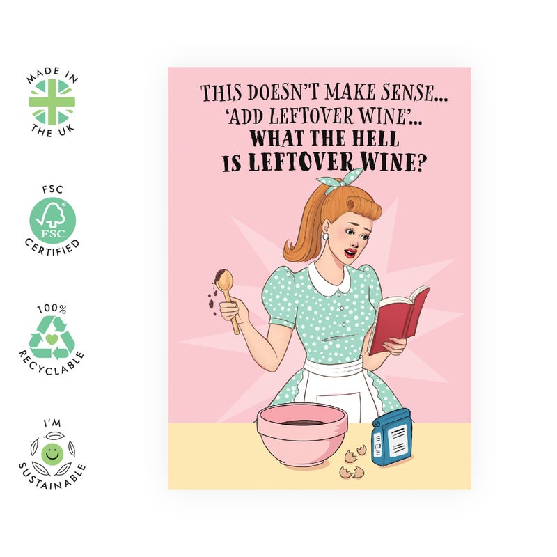 CENTRAL 23 Best Friend Birthday Card For Her - Leftover Wine - Mothers Day Gifts For Mothers, Mama, Ma, Mommy, Women, Ladies - Hilarious Wine Card For Aunt Sister Besties - Comes With Stickers - Image 2