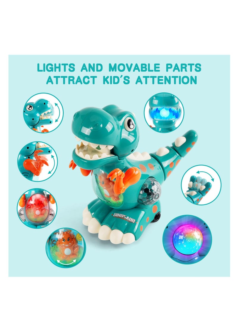 SYOSI Baby Crawling Dinosaur Toys  Baby Musical Toy Musical Light Interactive Walking Sensory Toys Automatically Avoid Obstacles Birthday Present Dino Gifts for Kids Toddler - Image 2
