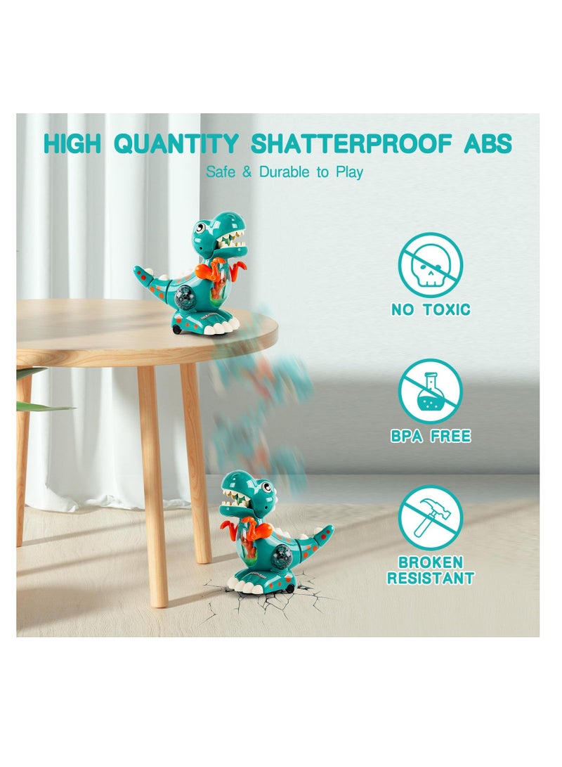 SYOSI Baby Crawling Dinosaur Toys  Baby Musical Toy Musical Light Interactive Walking Sensory Toys Automatically Avoid Obstacles Birthday Present Dino Gifts for Kids Toddler - Image 5