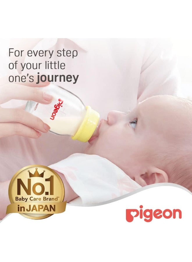 pigeon Slim Neck Glass Bottle, White Cap, Ultra-Soft Silicone, Anti-Colic, Bpa & Bps Free, 50Ml, Multi-Colour - Image 2
