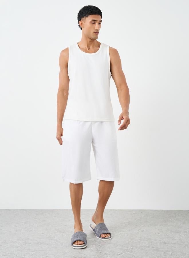 ستايلي سروال سيروال مريح بقصة مسترخية وطول الركبة وجيب جانبي - Image 1