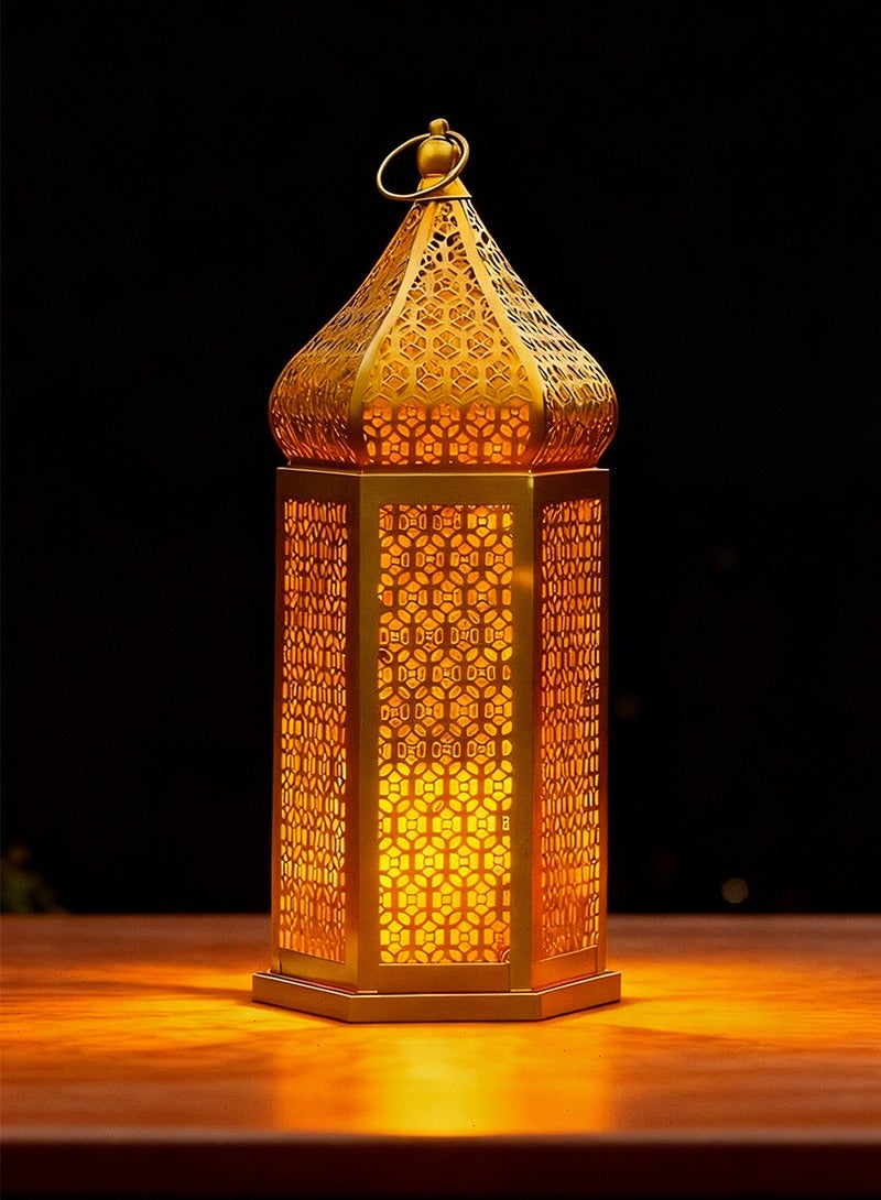 أضواء رمضان: فانوس رمضان LED (مقاوم للماء، يعمل بالبطارية) – ضوء دافئ ومريح لزينة رمضان وأجواء عيد مبارك في المنزل - Image 1