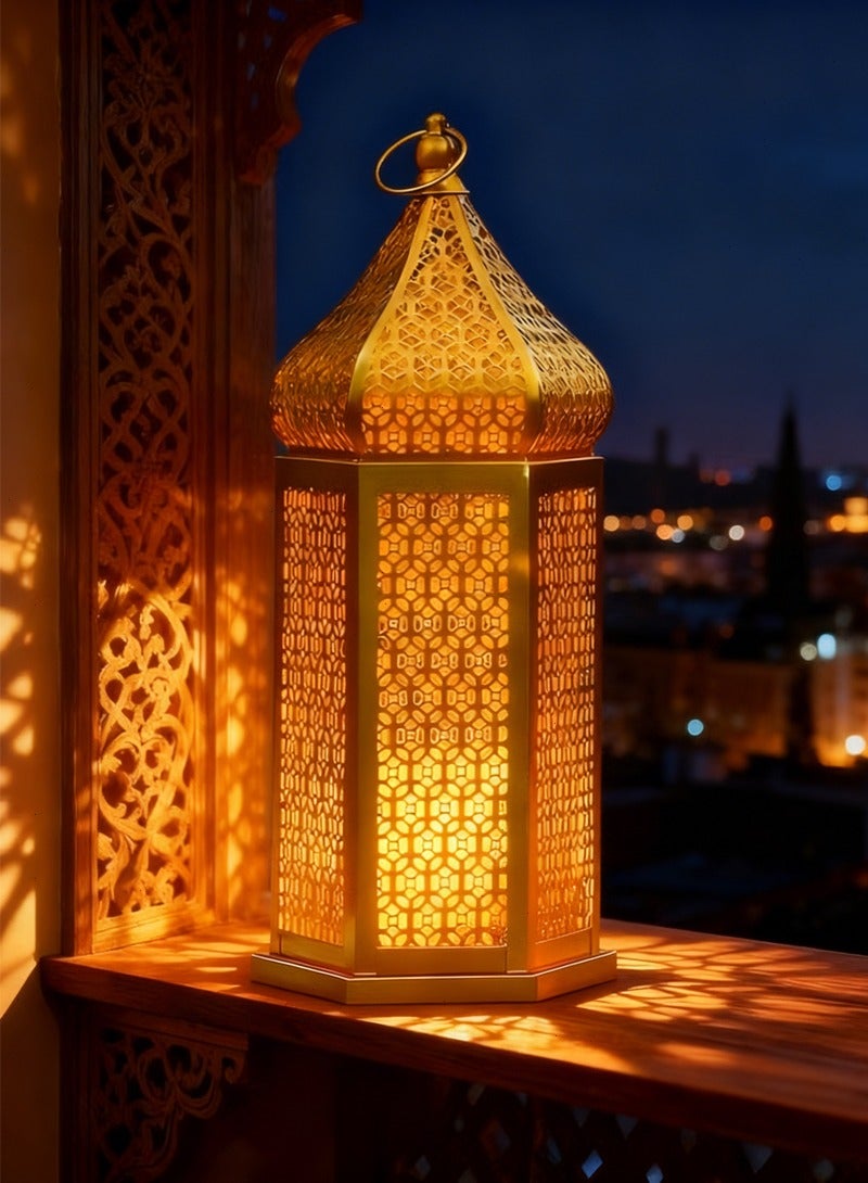أضواء رمضان: فانوس رمضان LED (مقاوم للماء، يعمل بالبطارية) – ضوء دافئ ومريح لزينة رمضان وأجواء عيد مبارك في المنزل - Image 5