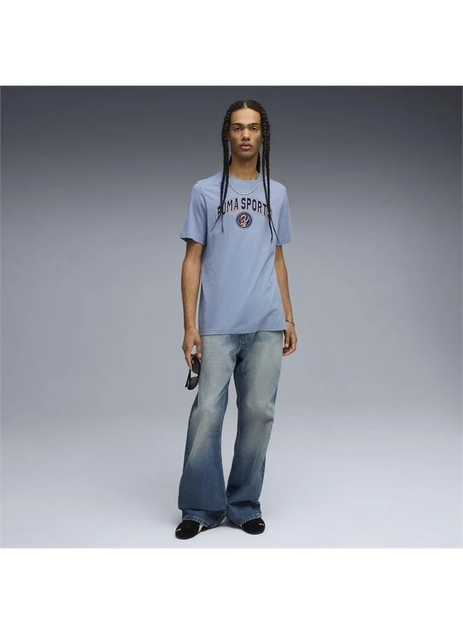 Puma Cool Blue Wardrobe Essentials Sports Legacy Tee Men for Men | Best Price UAE