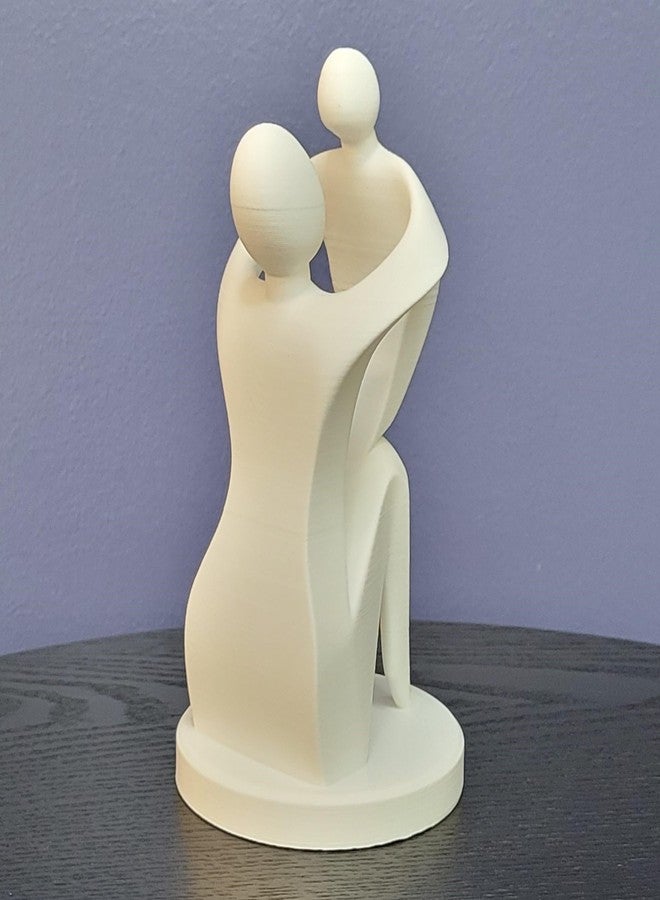 Znet3D Mother & Child Sculpture - Beautiful & Elegant Design (White) - Image 2