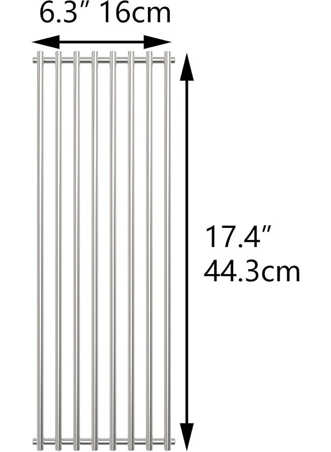 Broil King 11141 Stainless Rod Cooking Grid Baron Grills Chrome Size: 17.4-In X 6.3-In / 1 Cooking Grid  - Image 2