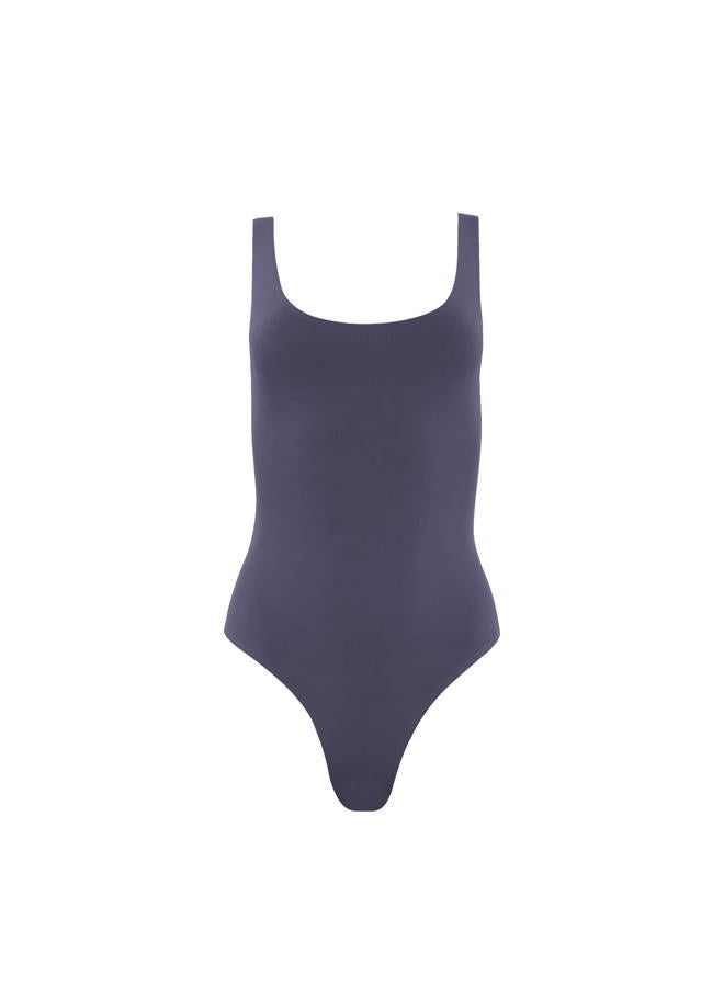 Almere Everyday Essential Double Lined Basic Tank Bodysuit for Women (Blue, X Small) - Image 1
