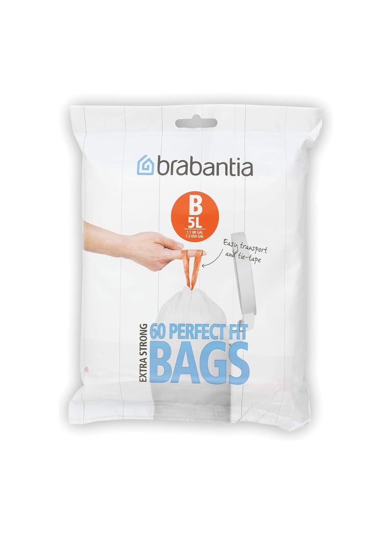 برابانتيا فوط سلة برابانتيا، مقاس B، 5 لتر - 60 كيس - Image 2