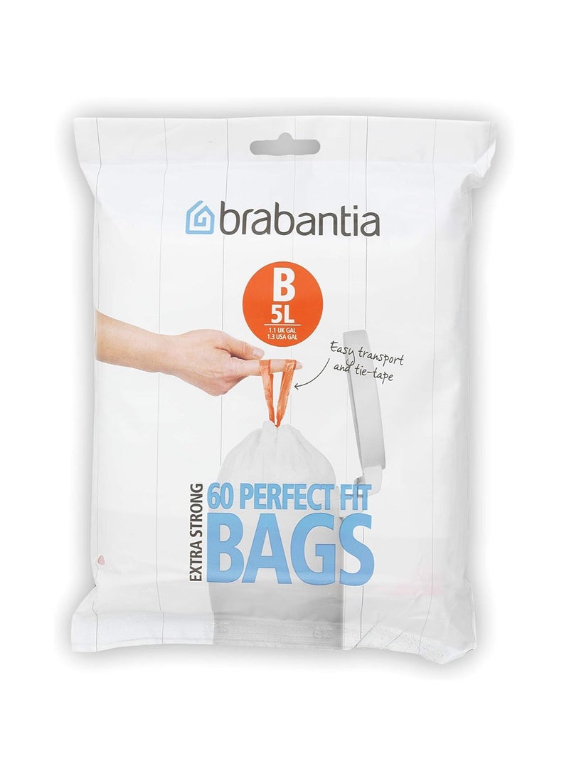 برابانتيا فوط سلة برابانتيا، مقاس B، 5 لتر - 60 كيس - Image 1