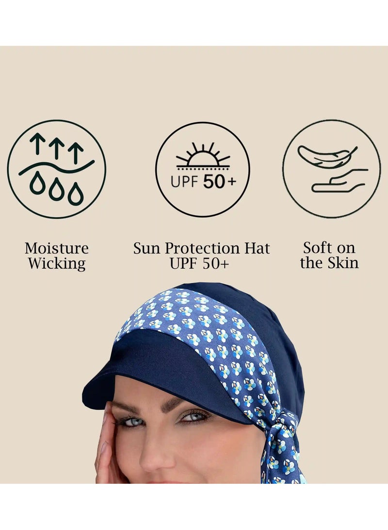 Rung Katia Plus Navy Iris Florenza with UPF 50+ Sun Protection Hat for Women  - Image 3