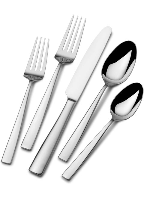 Mikasa Everett Flatware Service for 12 101 Piece Set 1810 Stainless Steel Silverware Set with Serving Utensils