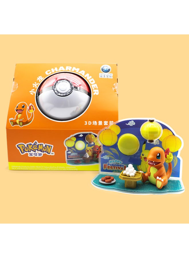 لعبة Pokémon Pokémon Pokémon Pokémon Ball Pikachu Water Arrow Turtle Small Fire Dragon Ornaments Doll مصنوعة يدويًا - اللون: مجموعة مشاهد صغيرة لبذور الضفدع الرائعة (ترخيص حقيقي) - Image 5