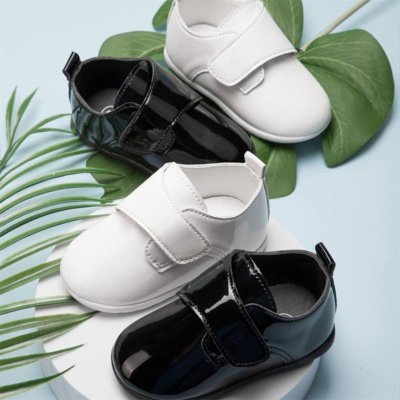Meckior Infant Baby Boys Girls Classic PU Leather Wedding Loafers Brogue Toddler Oxford Dress Shoes First Steps Walking Flat Lazy Crib Shoe - Image 4