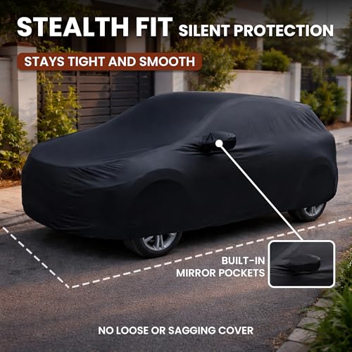 Autofy Car Cover Waterproof Glory for Honda Amaze (New) [Year 2018 Onwards] - Amaze (New) Car Cover Dust & UV Protection Amaze (New) Car Body Cover with Mirror Pocket Soft Cotton Lining - Image 2