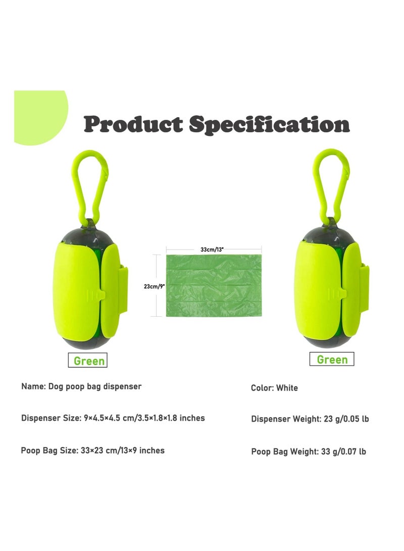 Excefore Dog  Bag Holder, 4 Pack Bag Holders for Leashes, Portable Pet Waste Bags Dispenser Holder, Bag Container Leash Attachment with 2 Rolls of Dog  Bags, Fits Any Leashes - Image 3