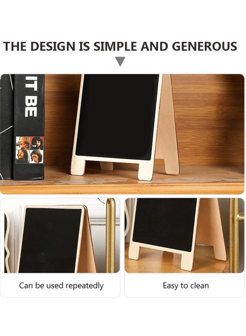 Mini Chalkboard Signs with Stand, 3 Pack Message Board Chalkboard Signs with Support for Table Decorations, Restaurant Food Display, Wedding, Banquet, Coffee Shop (7 X 6 Inches) - Image 2