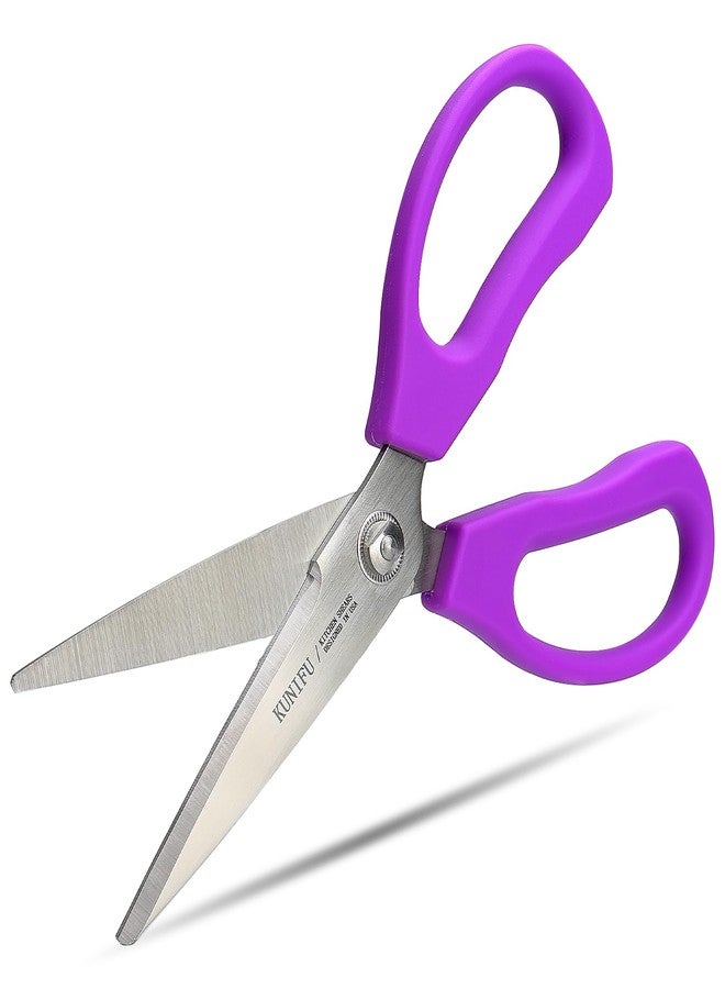 KUNIFU Kitchen Scissors, All Purpose Kitchen Shears, Heavy Duty Come Apart Scissors Gadgets Utensils - Purple - Image 1