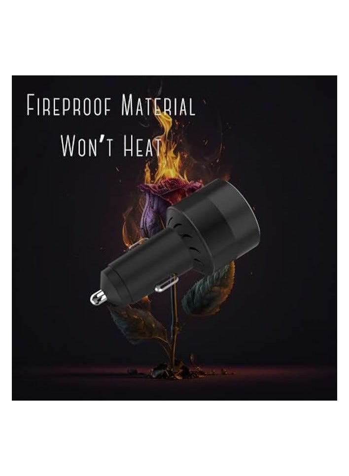 erorex 84W USB C Fast Car Charger, 3-Ports Cigarette Lighter USB Charger PD 30W + 30W & QC 3.0 Fast Car Adapter Compatible with iPhone, iPad, Tablet & Android, Car Fast Charger Power Adaptor  - Image 5