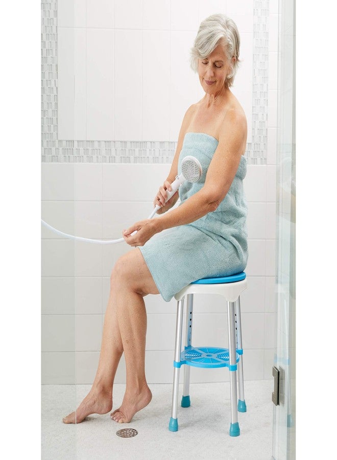 Carex Easy Swivel Bath Stool and Bathtub Stool - Shower Stool, Adjustable Rotating Bath Seat and Shower Chair for Elderly with Storage Tray, Shower Stools For Seniors - Image 2