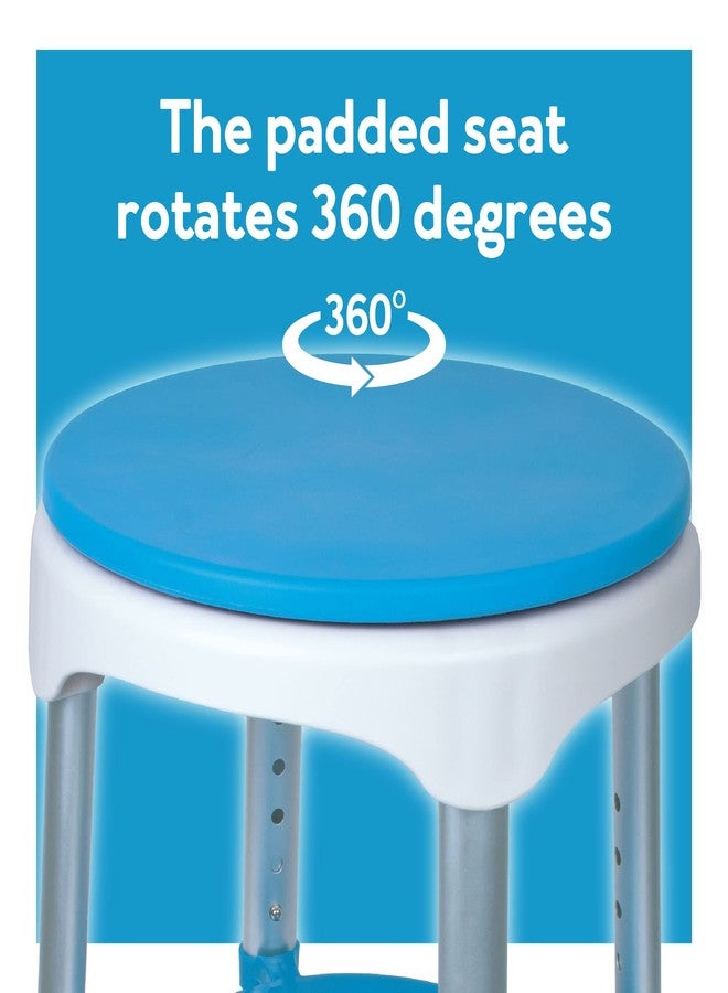 Carex Easy Swivel Bath Stool and Bathtub Stool - Shower Stool, Adjustable Rotating Bath Seat and Shower Chair for Elderly with Storage Tray, Shower Stools For Seniors - Image 4
