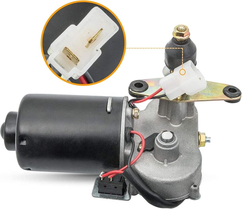Qarmar 12V Electric UTV Windshield Wiper Motor Kit Fits Polaris Ranger RZR Kawasaki Honda Pioneer Golf Cart Agriculture Vehicle,110 Degree Swing + Wipers (Multi Sizes) - Image 4