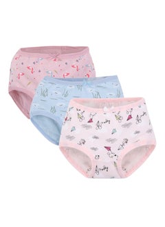 Funny Bunny Pack of 3 Cotton Brief Panties Underwear for Girls  - Image 1