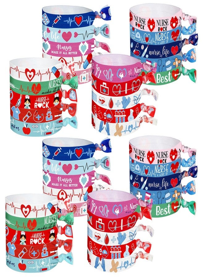 مجموعة مارسوي من 100 ربطة شعر للممرضات، 20 تصميمًا من ربطات الشعر المطاطية، ربطات شعر لا تترك أثرًا، هدية مثالية للممرضات والمعلمات والفتيات، مناسبة لمهرجان أسبوع التمريض. - Image 1