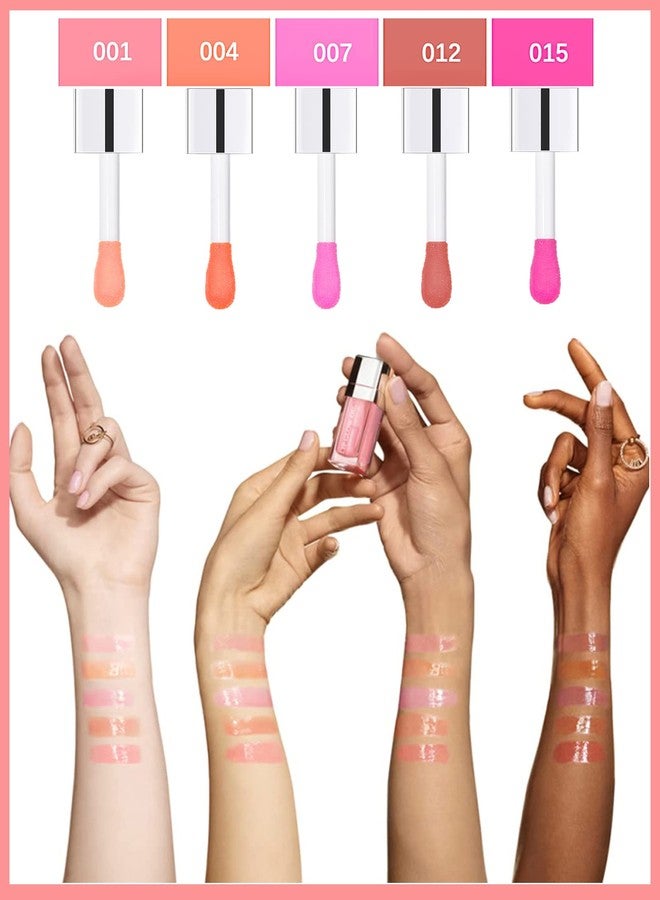LYSdefeu Hydrating Plumping Lip Glow Oil,Tinted Lip Gloss,Transparent Toot Lip Oil,Long Lasting Moisturizing Clear Glow Reviver Lip Oil for Lip Care Dry Lips,Women's Day Makeup Gift for Women(#001 Pink) - Image 4