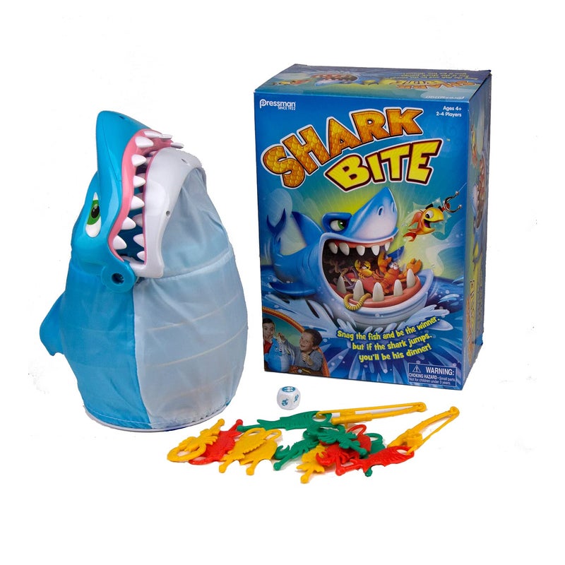 Pressman Shark Bite with Let's Go Fishin' Card Game (Amazon Exclusive) by Pressman - Image 1