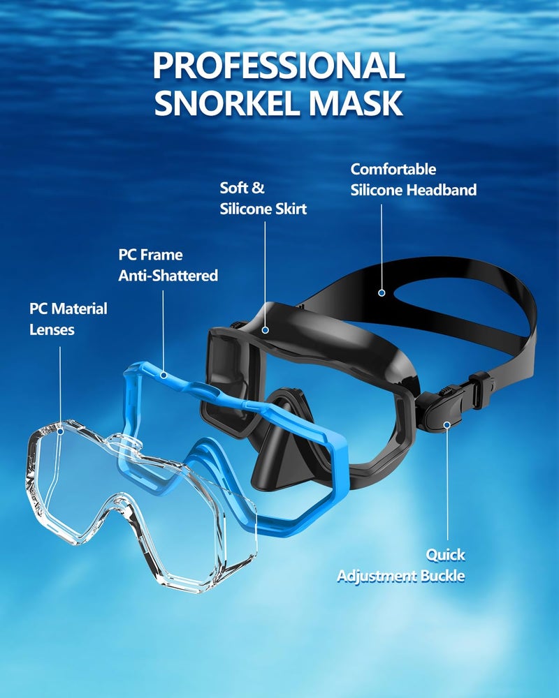 W WSTOO WSTOO Adults Swim Goggles with Nose Cover to Prevent Water Inhaling, Anti-Fog Swimming Mask for Youth Men Women - Image 2