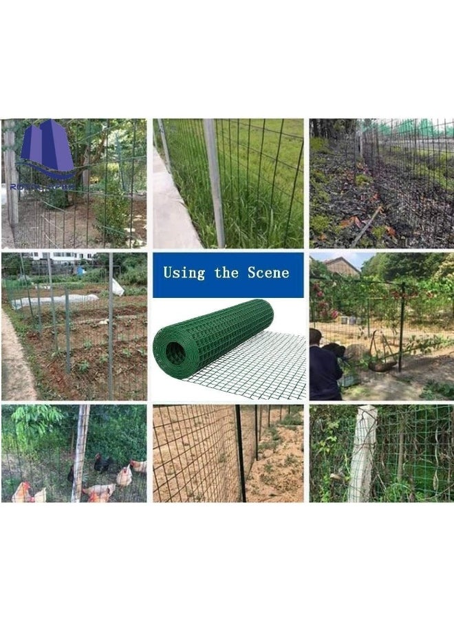 Royal Apex Wire Mesh Fencing, Galvanized Pvc Coated Garden Fencing Green Steel Nets For Farming Plant Fence, Barriers Chicken Wire Fence And Animals Aviaries Hen-Houses Small  - Image 4
