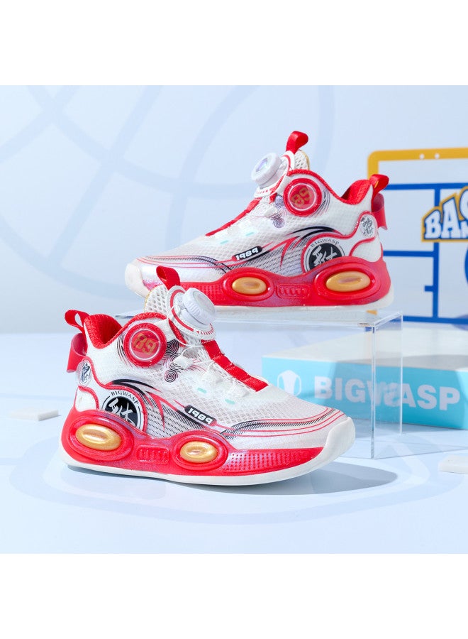 Bumblebee Boys' Basketball Shoes - Summer Breathable Mesh Sneakers For Kids, Comfortable Soft-soled Sports Shoes For Children, Casual Running Shoes For Big Kids - Image 3