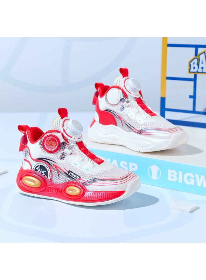 Bumblebee Boys' Basketball Shoes - Summer Breathable Mesh Sneakers For Kids, Comfortable Soft-soled Sports Shoes For Children, Casual Running Shoes For Big Kids - Image 2