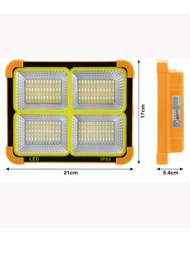 Solar Led LiPortable Solar Powered Camping Emergency LED Work Light, Rechargeable, High Brightness, Hanging Light for Job Site, Garage, Emergency Power Outage, Camping, USB Slotght - Image 2