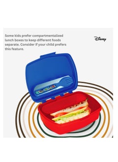 Disney Funny Sandwich Box with Cutlery Cars Stickers BPA Free Portable Lunch Container for Kids Customizable Design Perfect for Disney Cars Fans  - Image 3