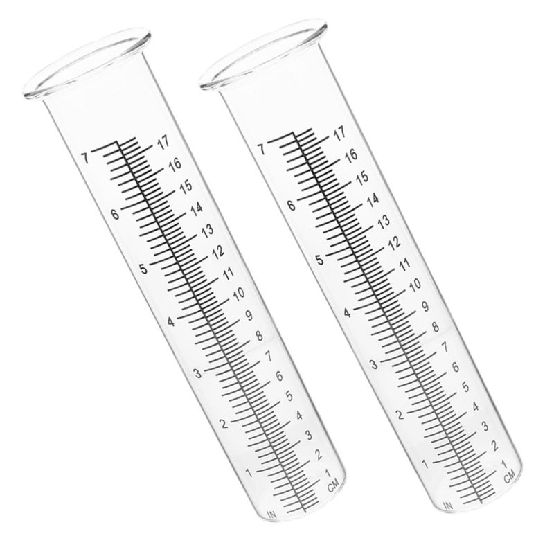 2Pcs Replacement Rain Gauge Tubes 100mm Capacity for Garden Weather Station - Image 2