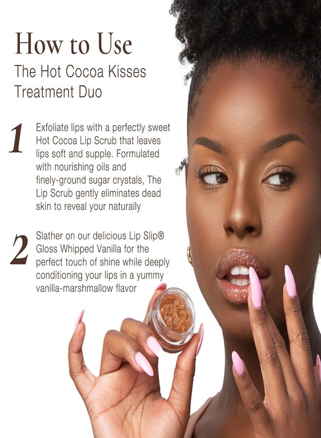 Sara Happ Hot Cocoa Kisses Treatment Duo, Lip Scrub & Gloss, Unisex Exfoliating Set, 2 Count, Lip Care & Conditioning, for Lips - Image 5