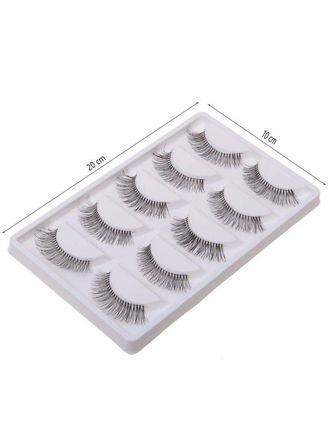 FOK Soft Natural Black Thick Long False Eyelashes Makeup Extension Pack Of 5 Pair Fake Eyelashes - Image 3