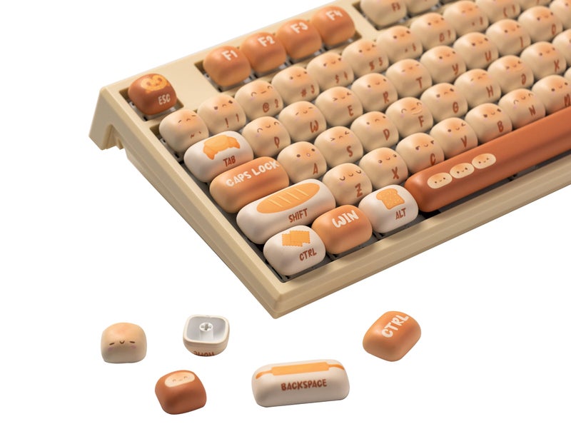 Akko PBT Keycaps Set, Bun Wonderland MOG Profile 138-Key Keycaps for Mechanical Keyboards - Image 1