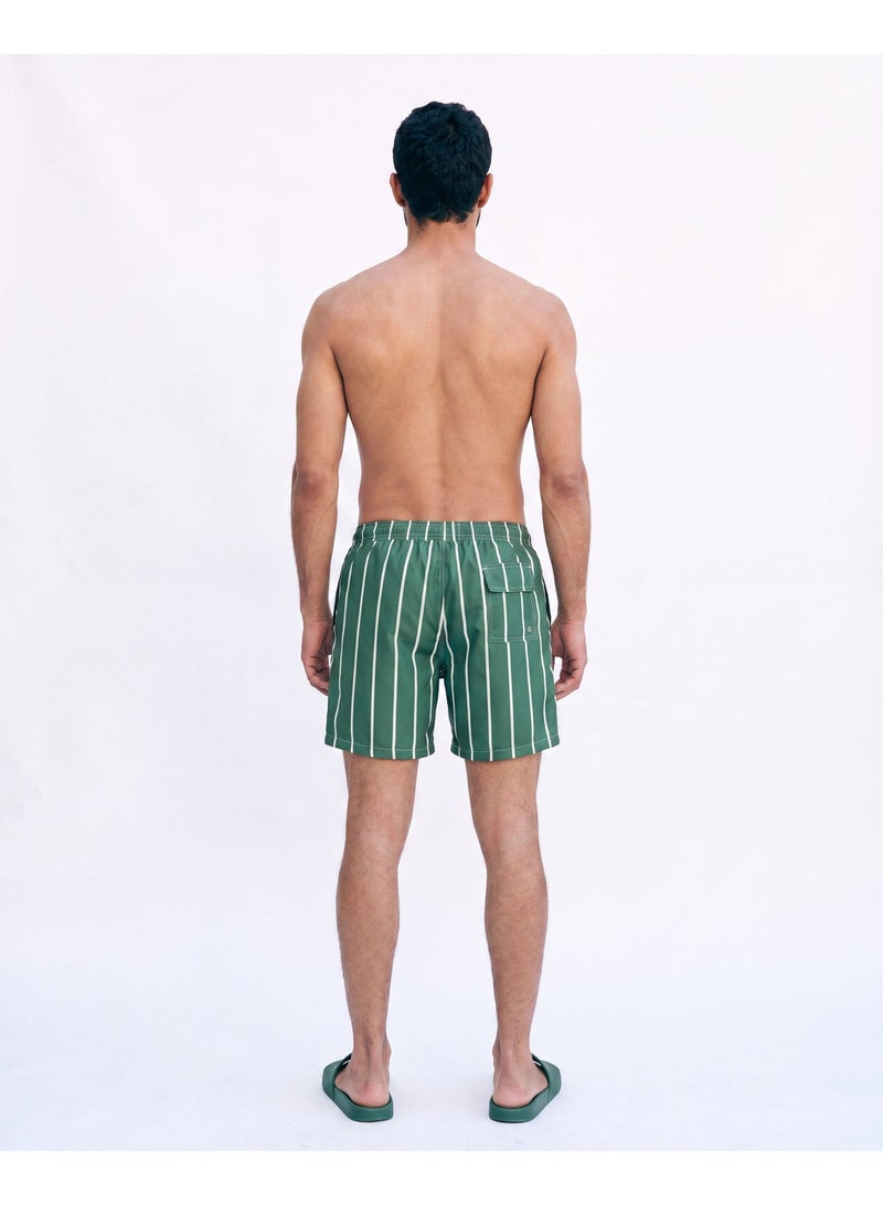 Men's Quick Dry Striped Swim Shorts - Image 2