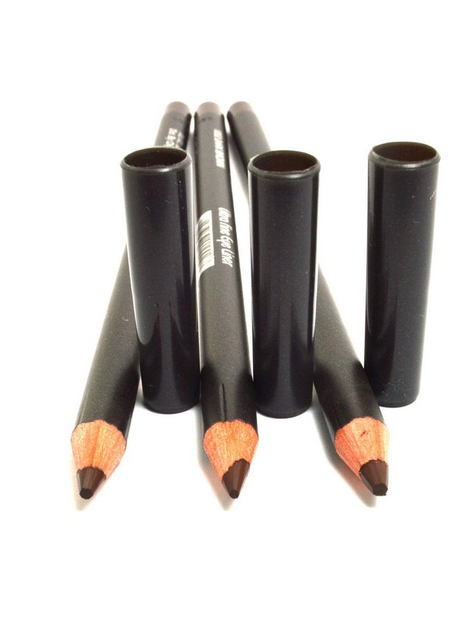 Italia Deluxe - 3 Pcs Of Ultra Fine Eye Liner Pencil Lip Eyeliner Set Pick Color + Free Zipbag (1002 Dark Brown [3Pcs]) - Image 1