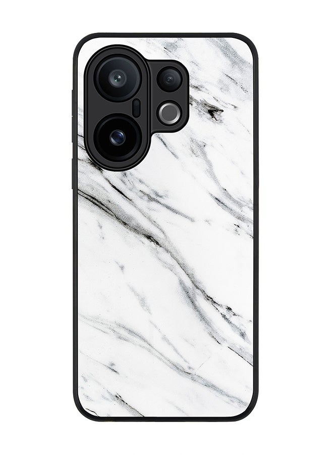 Stylizedd For vivo X200 FE / S30 Pro mini Case,Slim fit Camera Protection, Shockproof Thin Phone cover  - Marble Print Grey White