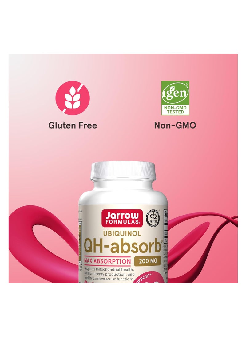 jarrow formulas QH-absorb 200 mg - 60 Softgels - High Absorption Co-Q10 - Active Antioxidant Form of Co-Q10 - Supports Mitochondrial Energy Production and Cardiovascular Health - 60 Servings  - Image 4