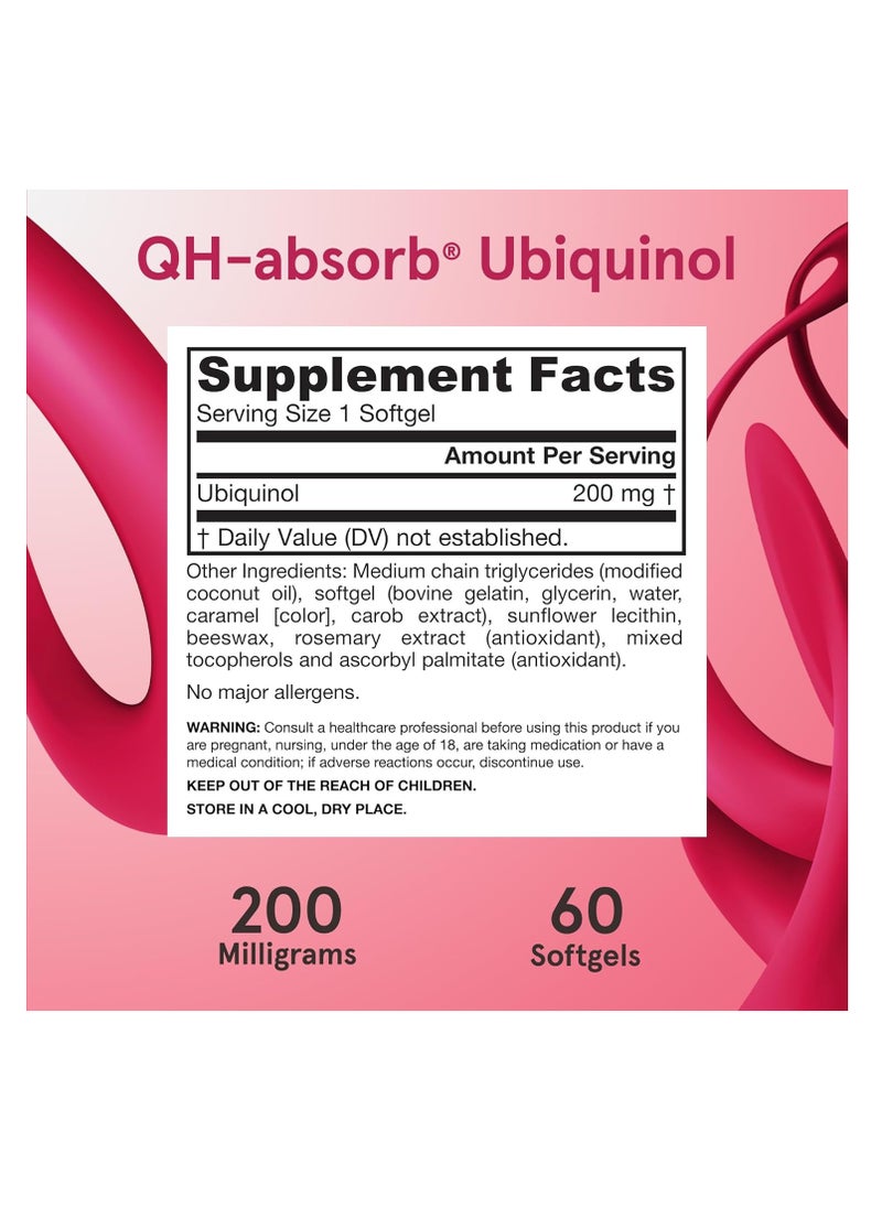 jarrow formulas QH-absorb 200 mg - 60 Softgels - High Absorption Co-Q10 - Active Antioxidant Form of Co-Q10 - Supports Mitochondrial Energy Production and Cardiovascular Health - 60 Servings  - Image 5