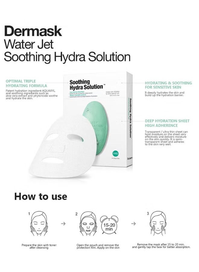 Dr.Jart+ Dermask Water Jet Soothing Hydra Solution Face Mask 5pcs x 25g - Image 2